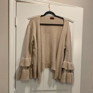 POL cardigan with bell sleeves